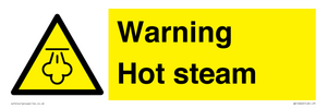 Warning Hot steam